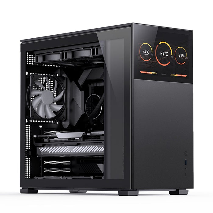 Кутия Jonsbo D41 Screen TG, mATX, Черна