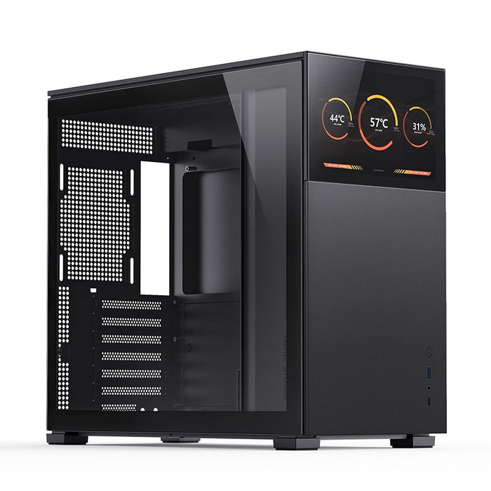 Кутия Jonsbo D41 Screen TG, mATX, Черна