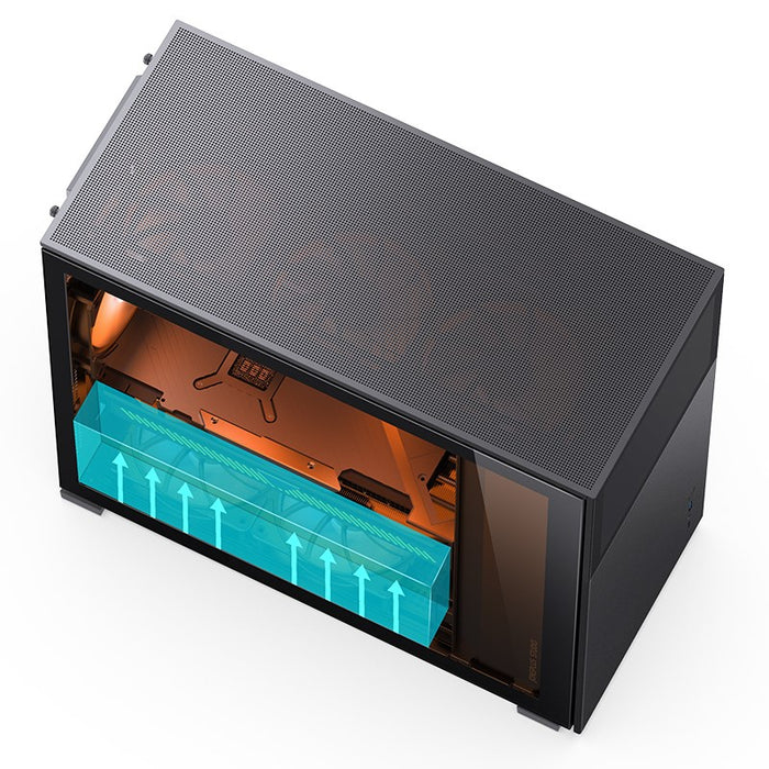 Кутия Jonsbo D41 Screen TG, mATX, Черна