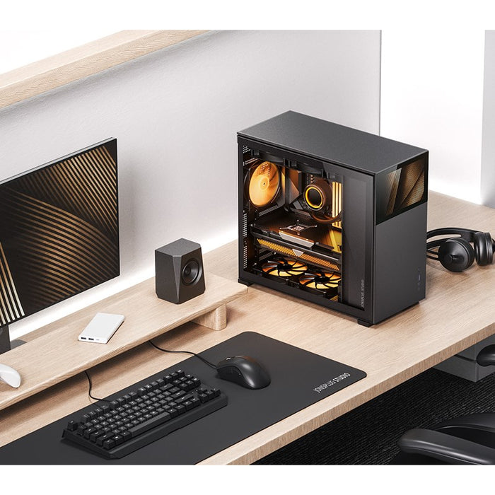 Кутия Jonsbo D41 Screen TG, mATX, Черна