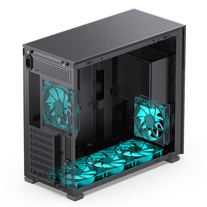 Кутия Jonsbo D41 Screen TG, mATX, Черна