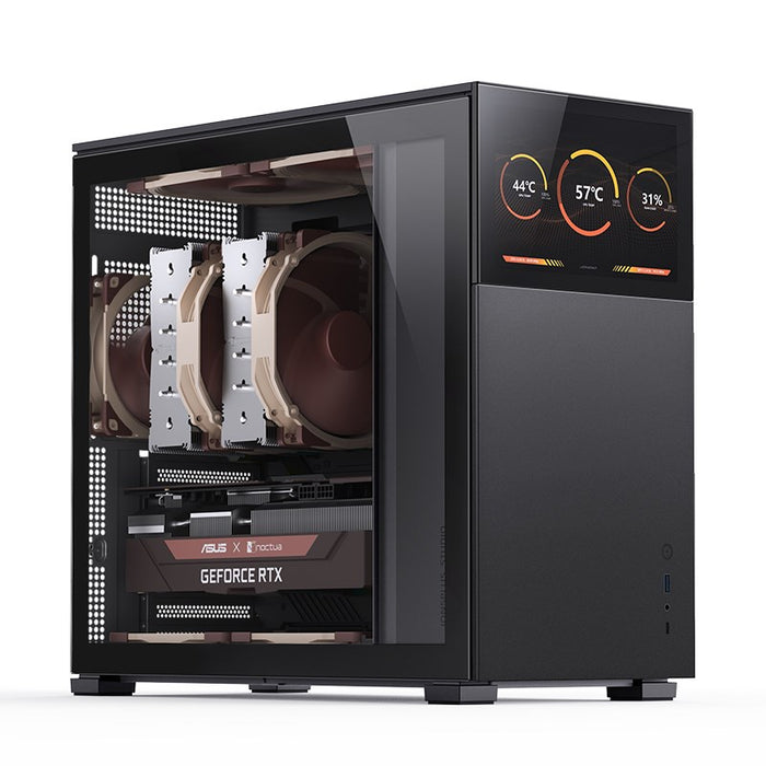 Кутия Jonsbo D41 Screen TG, mATX, Черна