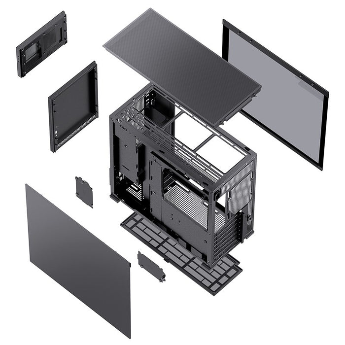 Кутия Jonsbo D41 Screen TG, mATX, Черна