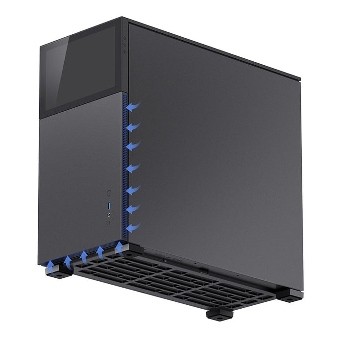 Кутия Jonsbo D41 Screen TG, mATX, Черна