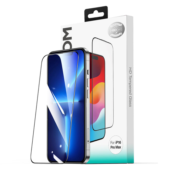 Joyroom JR-MLG0279 2.5D HD прахоустойчиво закалено стъкло с черна рамка за iPhone 16 Pro Max
