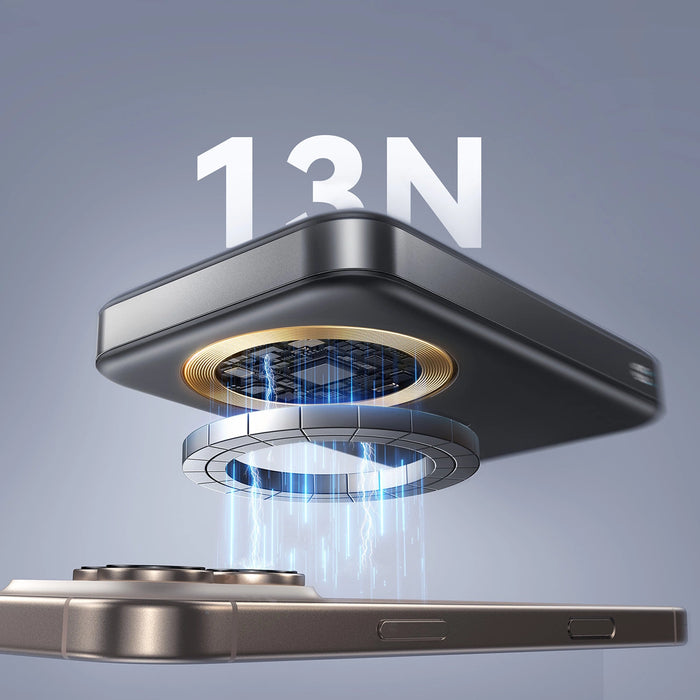 Joyroom магнитна безжична Преносима батерия Powerbank JR-PBM12 22.5W с дръжка (черна)