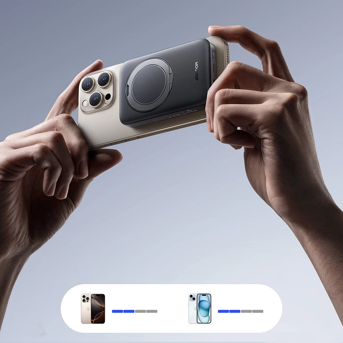 Joyroom магнитна безжична Преносима батерия Powerbank JR-PBM12 22.5W с дръжка (черна)