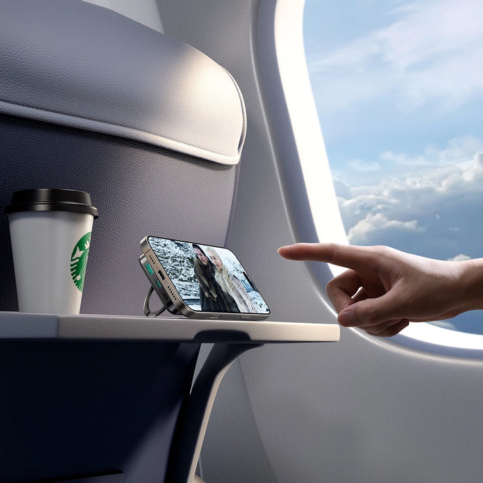 Joyroom магнитна безжична Преносима батерия Powerbank JR-PBM12 22.5W с дръжка (черна)