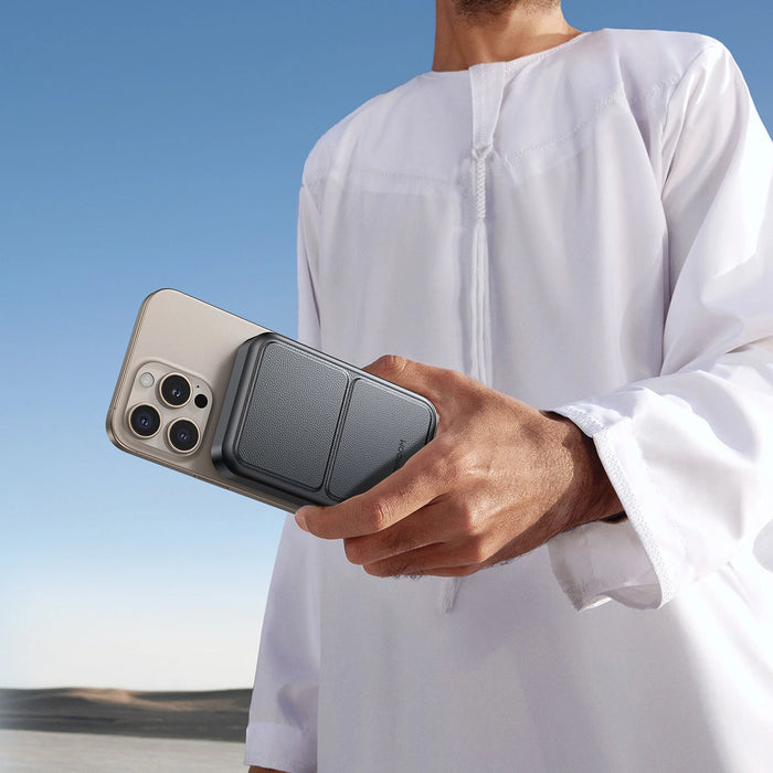 Joyroom магнитна безжична Преносима батерия Powerbank JR-PBM11 22.5W със стойка (черна)