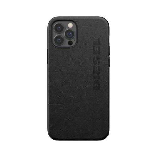 Кожен калъф Diesel Moulded Case Premium LeatherWrap за iPhone 12 Pro Max, черен