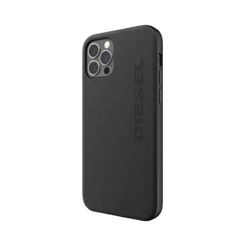 Кожен калъф Diesel Moulded Case Premium LeatherWrap за iPhone 12 Pro Max, черен