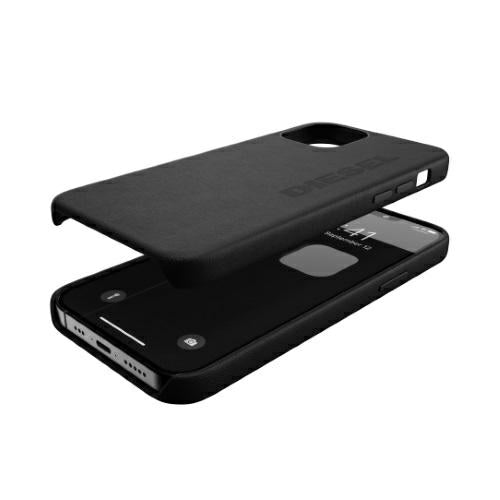 Кожен калъф Diesel Moulded Case Premium LeatherWrap за iPhone 12 Pro Max, черен