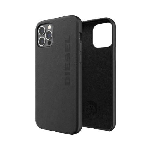 Кожен калъф Diesel Moulded Case Premium LeatherWrap за iPhone 12 Pro Max, черен