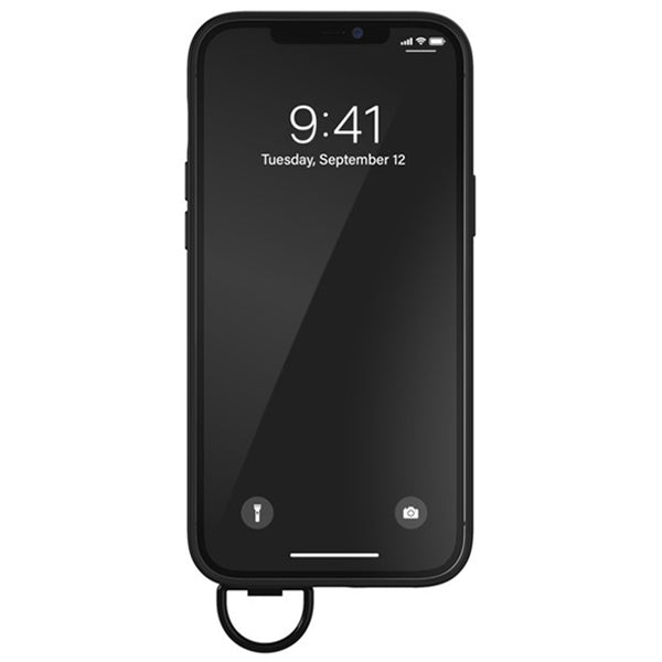 Кожен калъф Diesel Handstrap Case Utility Twilli за iPhone 12/12 Pro, черно-оранжев — 44288