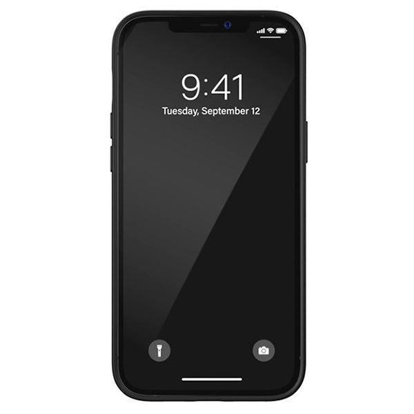 Твърд калъф Diesel Moulded Case Bleached Denim за iPhone 12/12 Pro, сиво-бял