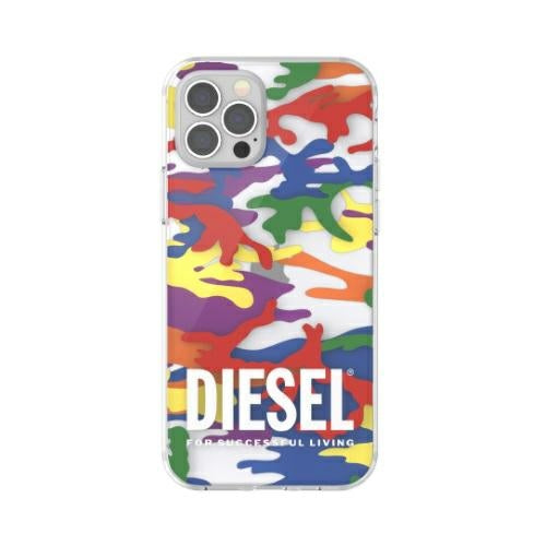 Прозрачен калъф Diesel Clear Case Pride Camo AOP за iPhone 12 Pro Max, многоцветен