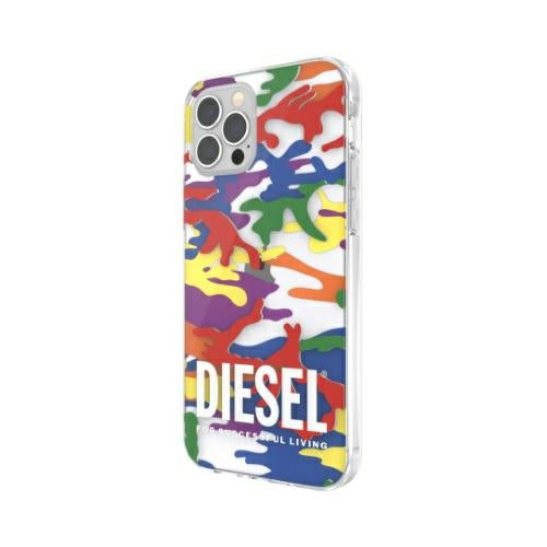 Прозрачен калъф Diesel Clear Case Pride Camo AOP за iPhone 12 Pro Max, многоцветен