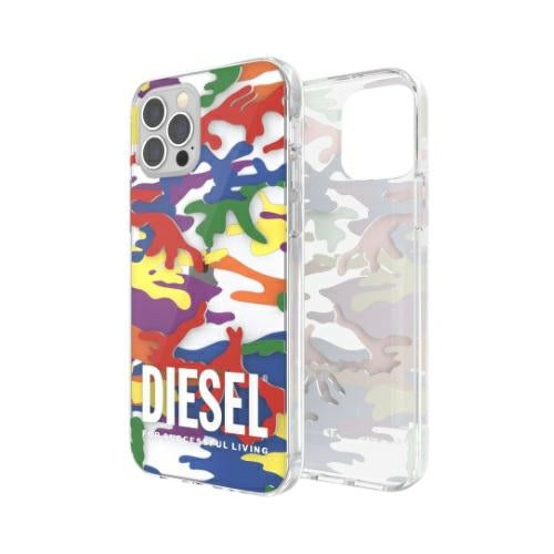 Прозрачен калъф Diesel Clear Case Pride Camo AOP за iPhone 12 Pro Max, многоцветен