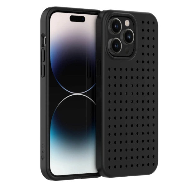 Комплект калъф Pinit Dynamic + Tattoo за iPhone 14 Pro Max 6.7", черен, дизайн 2