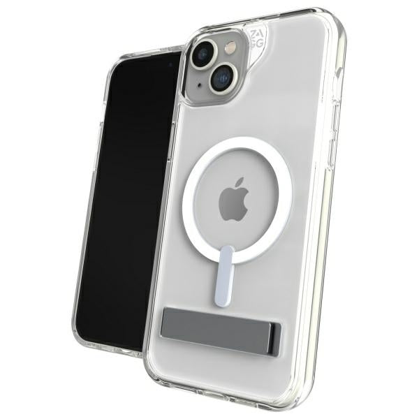 Калъф ZAGG ZAGG Crystal Palace Snap Kickstand MagSafe за iPhone 15 Plus, прозрачен