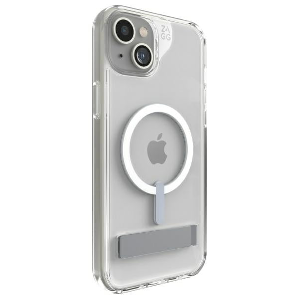 Калъф ZAGG ZAGG Crystal Palace Snap Kickstand MagSafe за iPhone 15 Plus, прозрачен