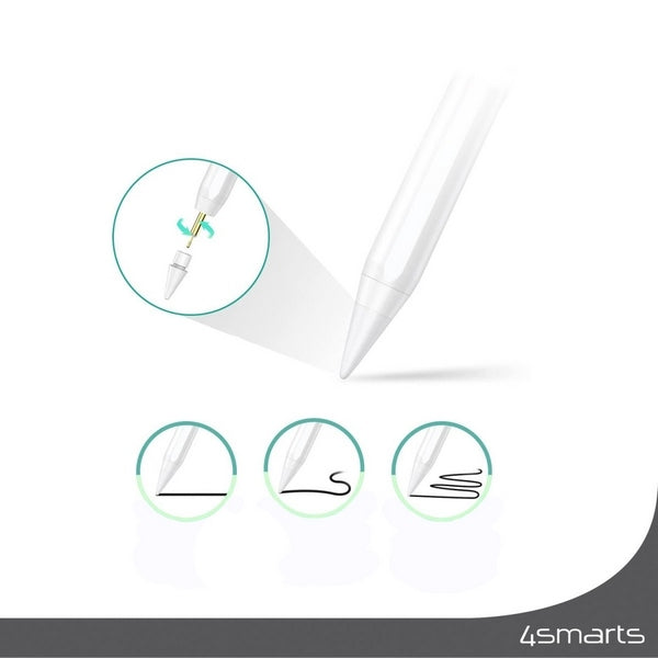 Активен стилус 4smarts Pro 3 за телефон/таблет, бял