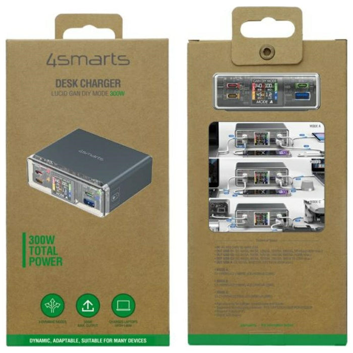 Зарядна станция 4smarts Lucid 4smarts 300W с DIY режим, сива