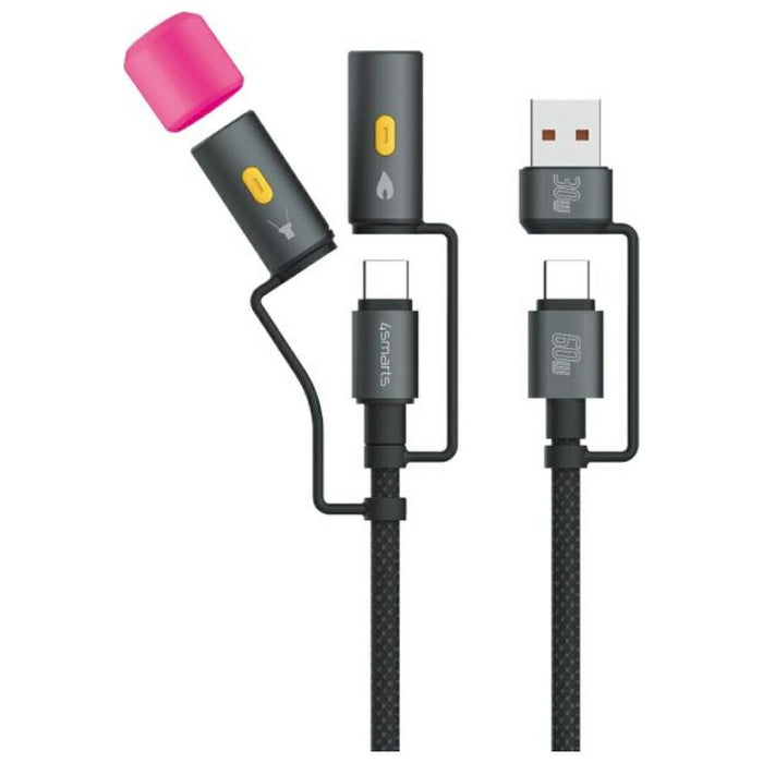 4smarts Explorer 4в1 кабел 60W 1m, черен