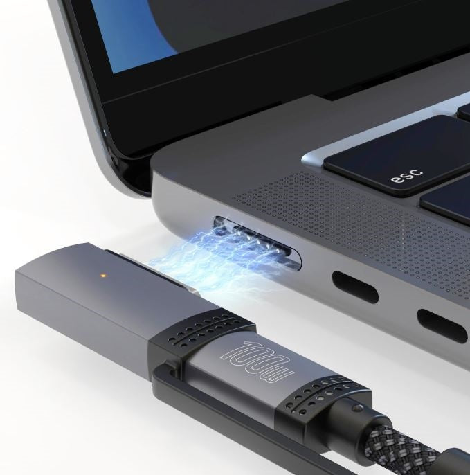 Кабел 4smarts Explorer ComboCord 2м с адаптер MagSafe, черен