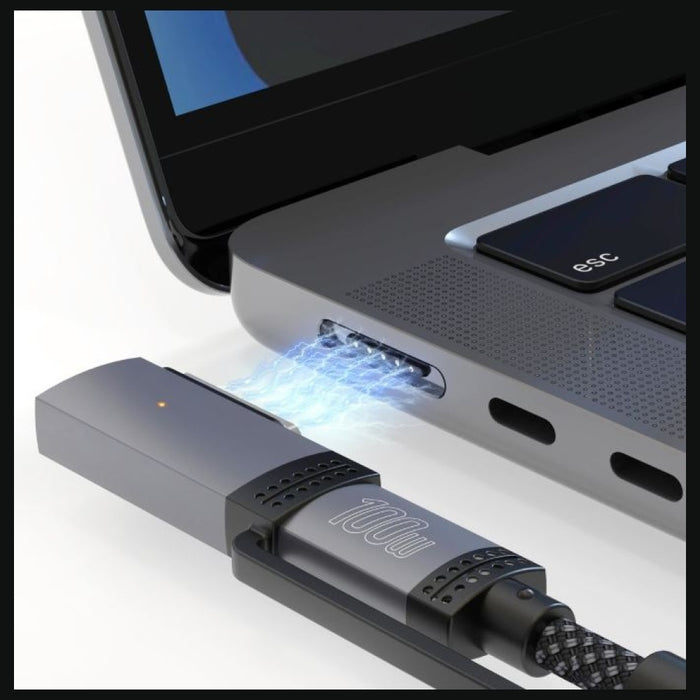 Кабел 4smarts Explorer ComboCord 2м с адаптер MagSafe, черен