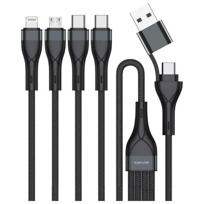Кабел 4smarts 4в1 1.2m, черен