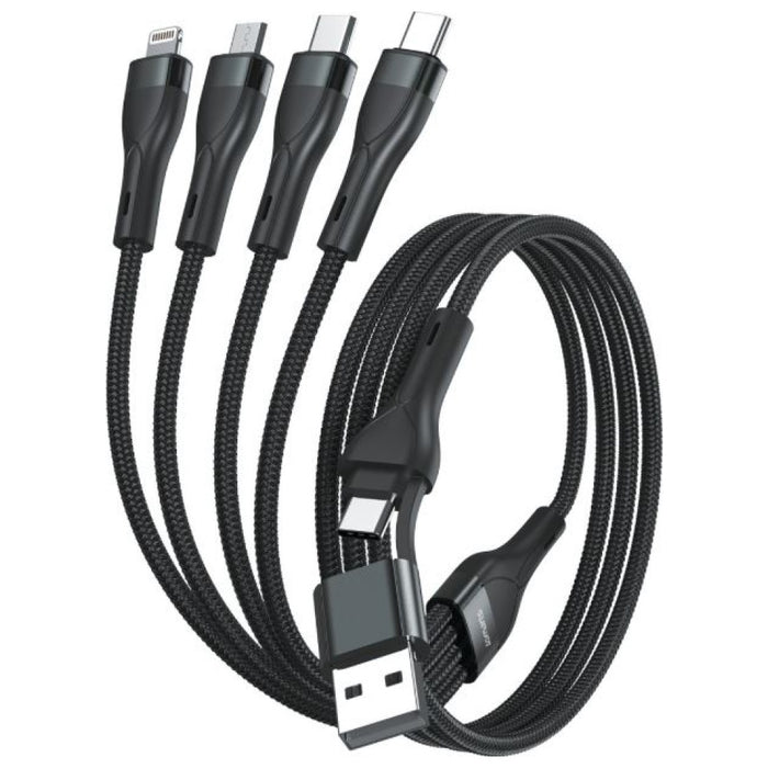 Кабел 4smarts 4в1 1.2m, черен