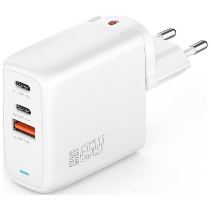 Зарядно 4smarts Flex 65W + 2xUSB-C + 1xUSB-A, бял