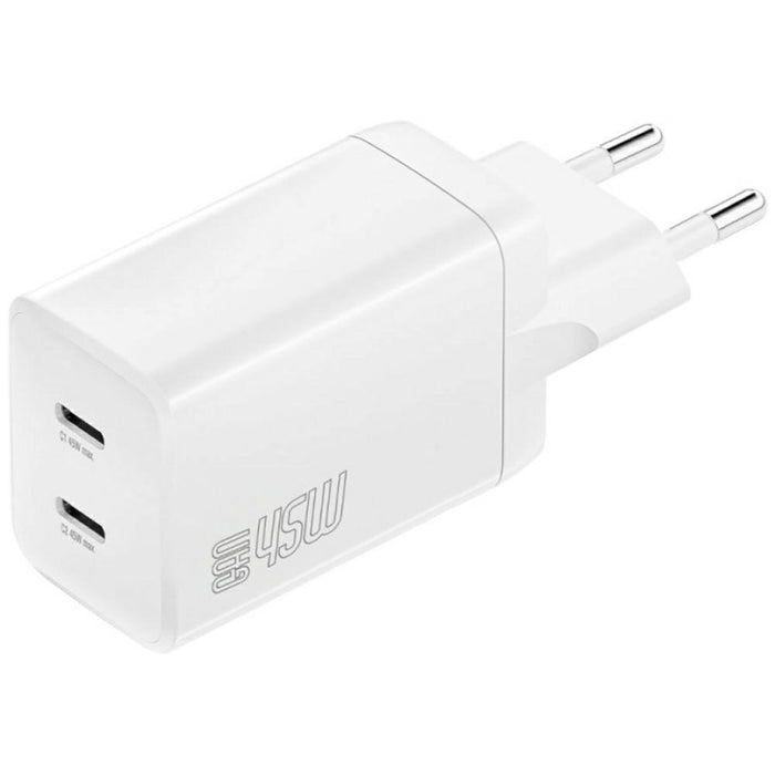 Зарядно 4smarts PDPlug Dual 45W GaN, бяло