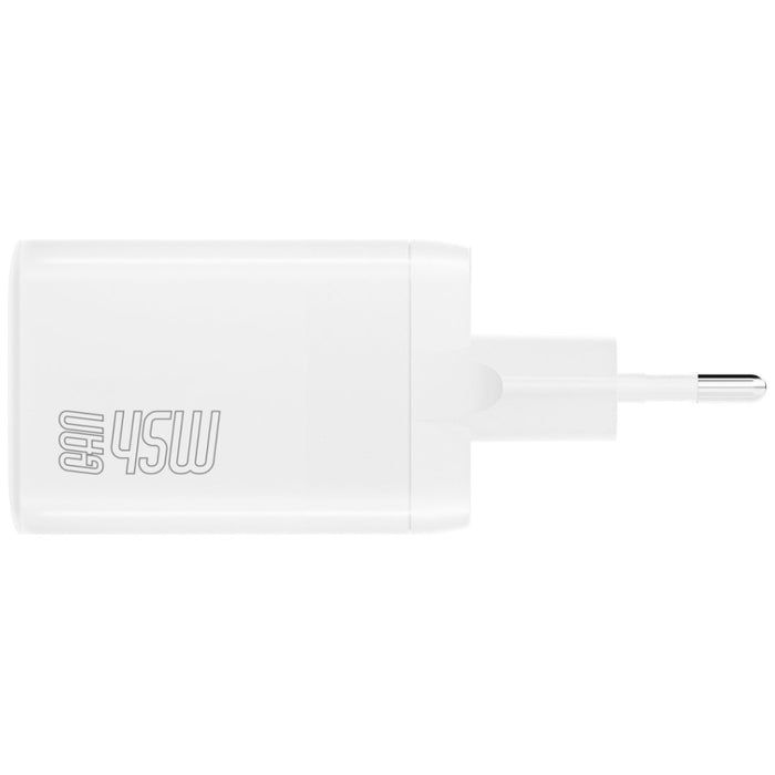 Зарядно 4smarts PDPlug Dual 45W GaN, бяло