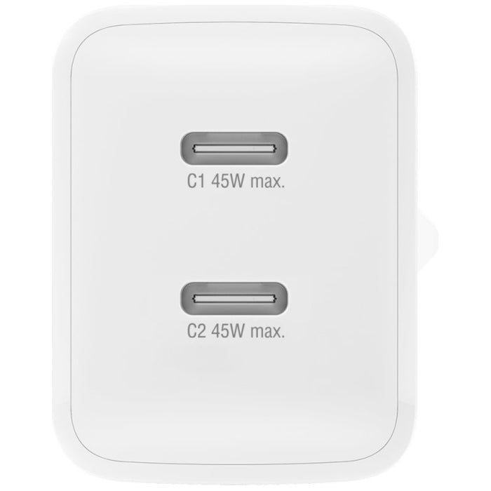 Зарядно 4smarts PDPlug Dual 45W GaN, бяло