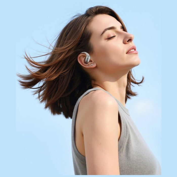 Слушалки 4smarts SkyBuds OWS с екран и преводач AI, бежови