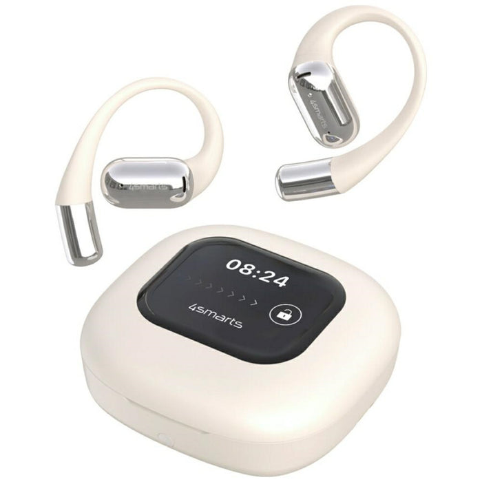Слушалки 4smarts SkyBuds OWS с екран и преводач AI, бежови