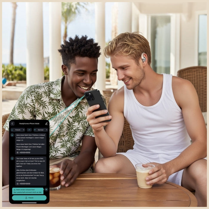 Слушалки 4smarts SkyBuds OWS с екран и преводач AI, бежови