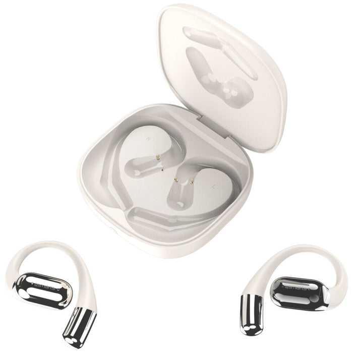 Слушалки 4smarts SkyBuds OWS с екран и преводач AI, бежови