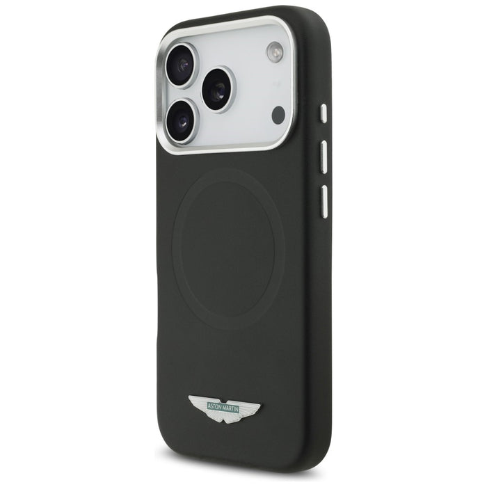 Калъф Aston Martin HC FW Logo MagSafe за iPhone 17 Pro, черен