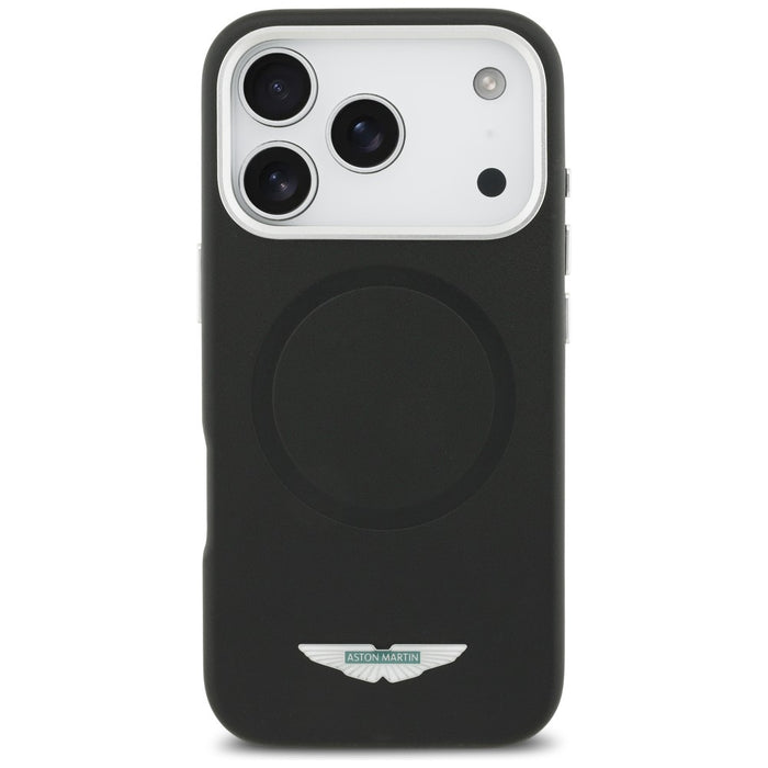 Калъф Aston Martin HC FW Logo MagSafe за iPhone 17 Pro, черен
