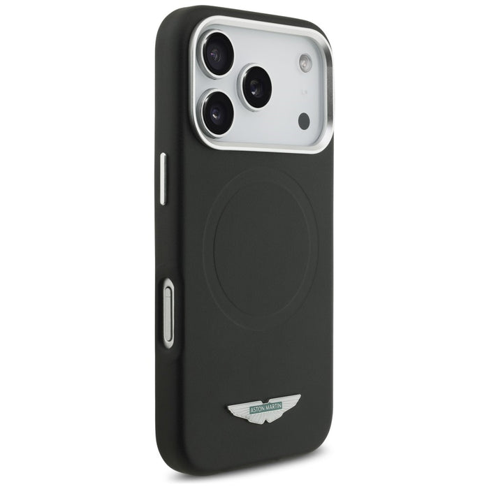 Калъф Aston Martin HC FW Logo MagSafe за iPhone 17 Pro, черен