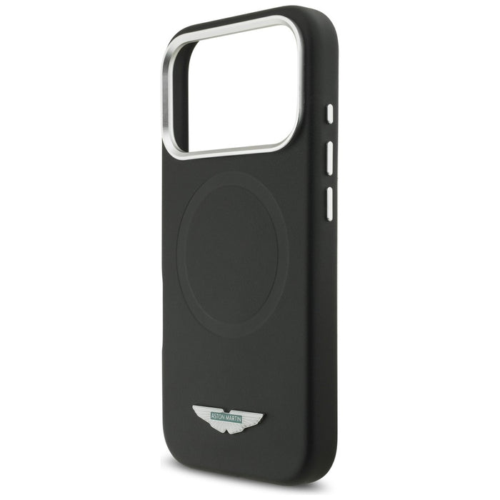 Калъф Aston Martin HC FW Logo MagSafe за iPhone 17 Pro, черен