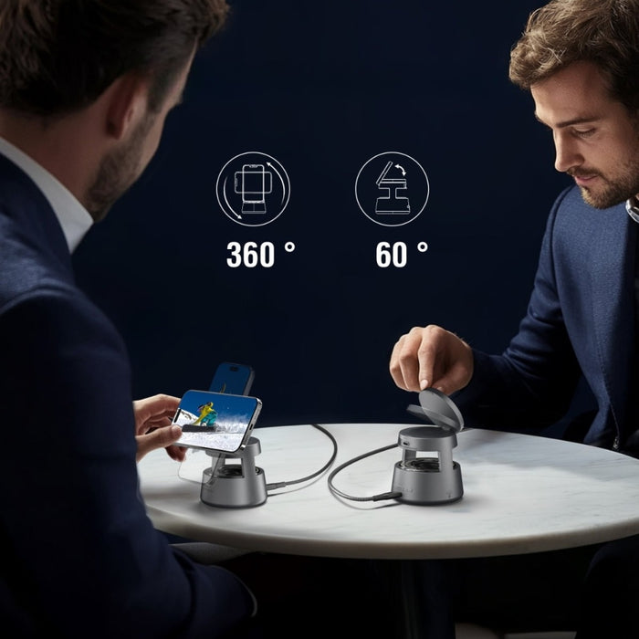 Зарядна станция 4smarts 4smarts Aura Sound Qi2, сива
