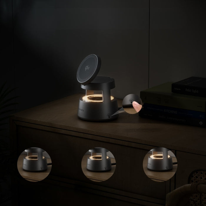 Зарядна станция 4smarts 4smarts Aura Sound Qi2, сива