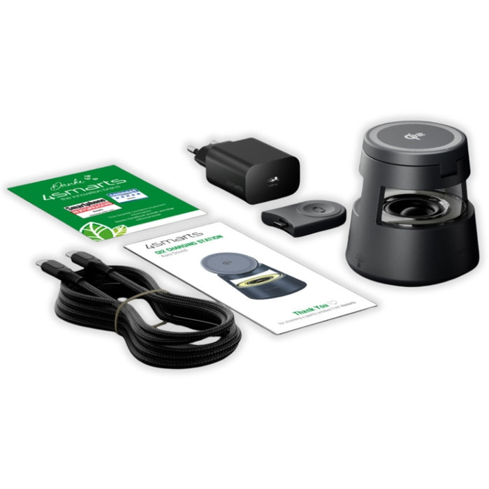 Зарядна станция 4smarts 4smarts Aura Sound Qi2, сива