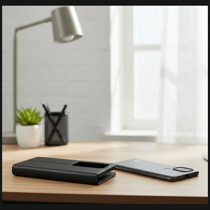Калъф тип портфейл Marv за Xiaomi Redmi 15, черен