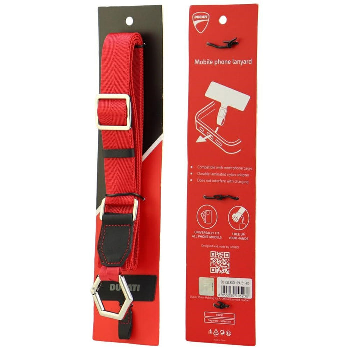 Универсална каишка Ducati Lanyards за телефон/таблет, червена