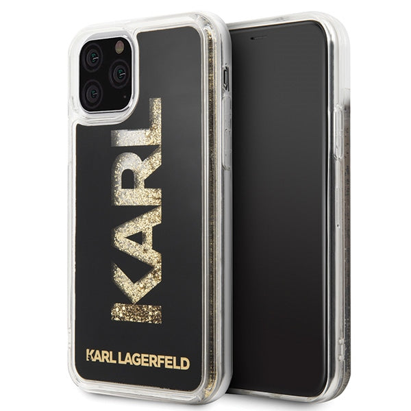 Калъф Karl Lagerfeld KLHCN58KAGBK iPhone 11Pro Karl logo Glitter, черен